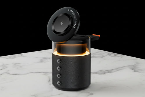 5-in-1 Magnetic Wireless Charging Station with Wireless Speaker Night Light